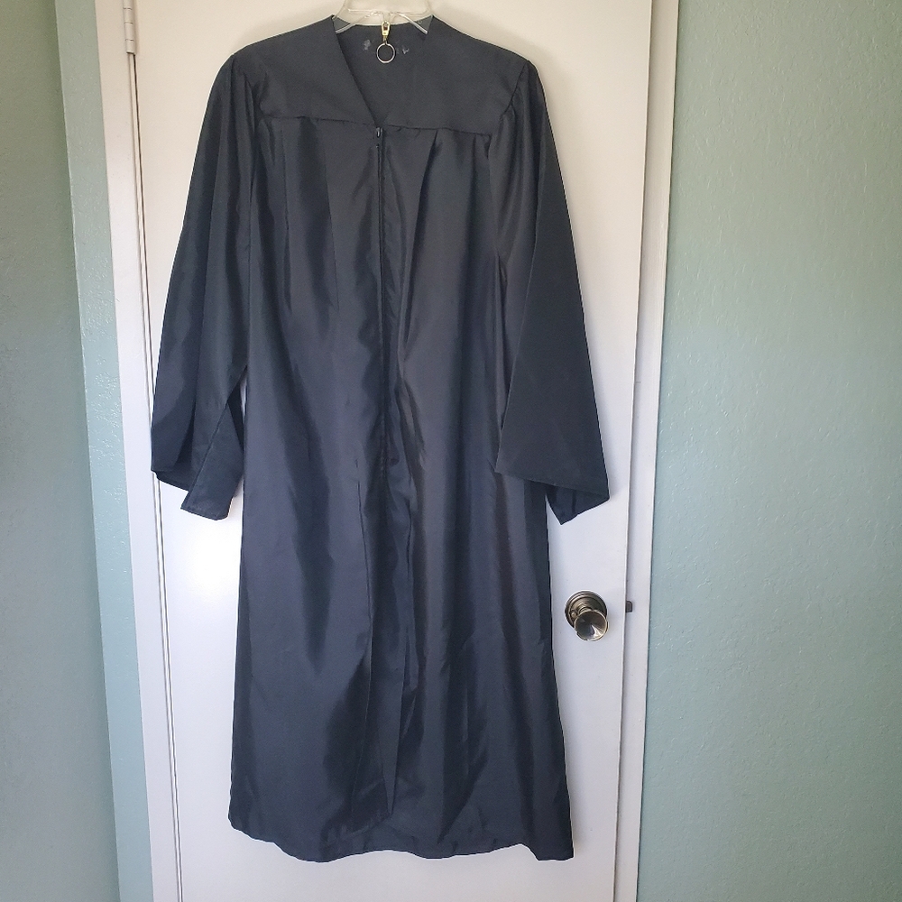 Black Graduate Judge Robe Gown Costume Halloween